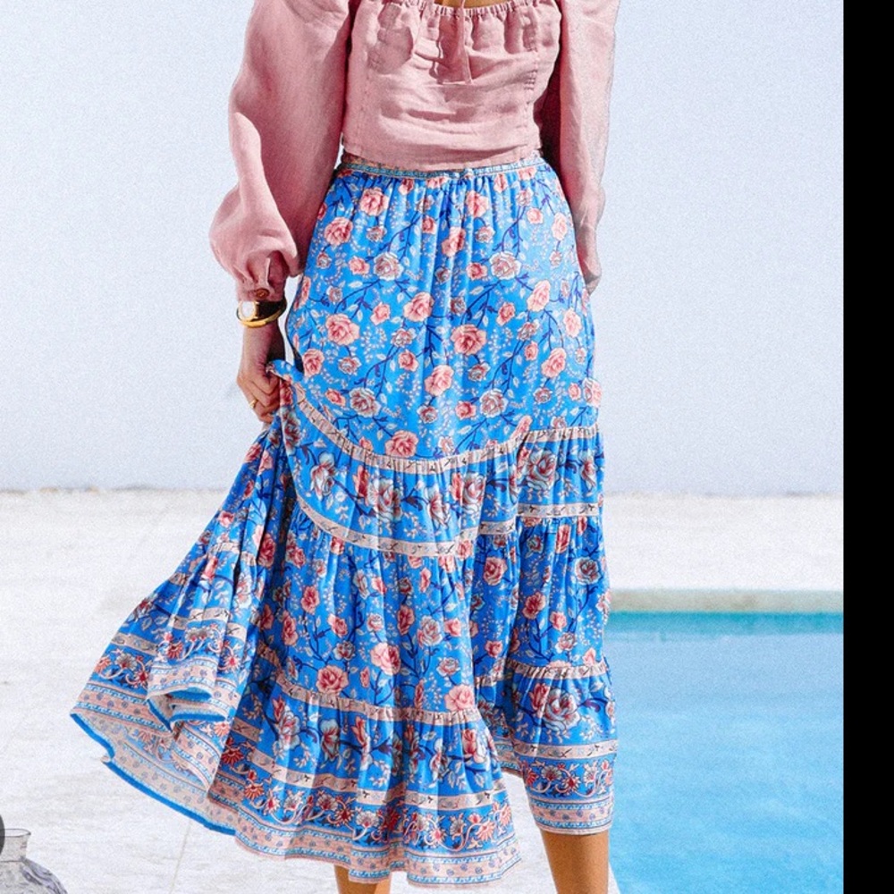 Arnhem Bella Rosa Midi Skirt in Olympia